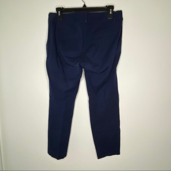 J. Crew Winnie Pants Navy Blue Stretch Cotton Trousers Office Work Women's 8 - Picture 9 of 10